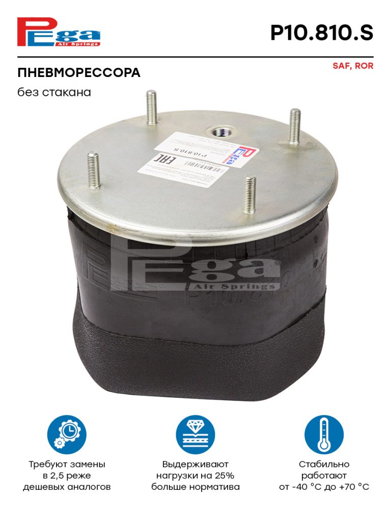 Пневморессора 810 без стакана P10.810.S